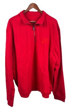 Royal Princess Cruises NWT Mens XL Pullover Red Logo Quarter Zip Sweater